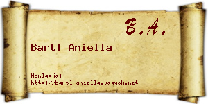 Bartl Aniella névjegykártya
